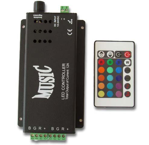 Музикален LED Контролер за RGB Лента с Звуков Контрол 144W